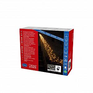 Гирлянда Konstsmide Cluster 3864-800 Micro LED кластерная / для наружного использования (IP44) / с 8 функциями, блоком управления и функцией памяти / 1152 янтарных диодов / наружный трансформатор 36V / черный кабель - Фото 1