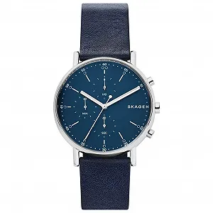 Мужские часы-хронограф Skagen SKW6463 Кожаный ремешок - Фото 1
