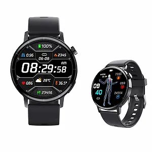 Умные часы для женщин, измерение давления, 150 спортивных режимов, 1,43 дюйма, модель F67S0623, черный - Фото 1