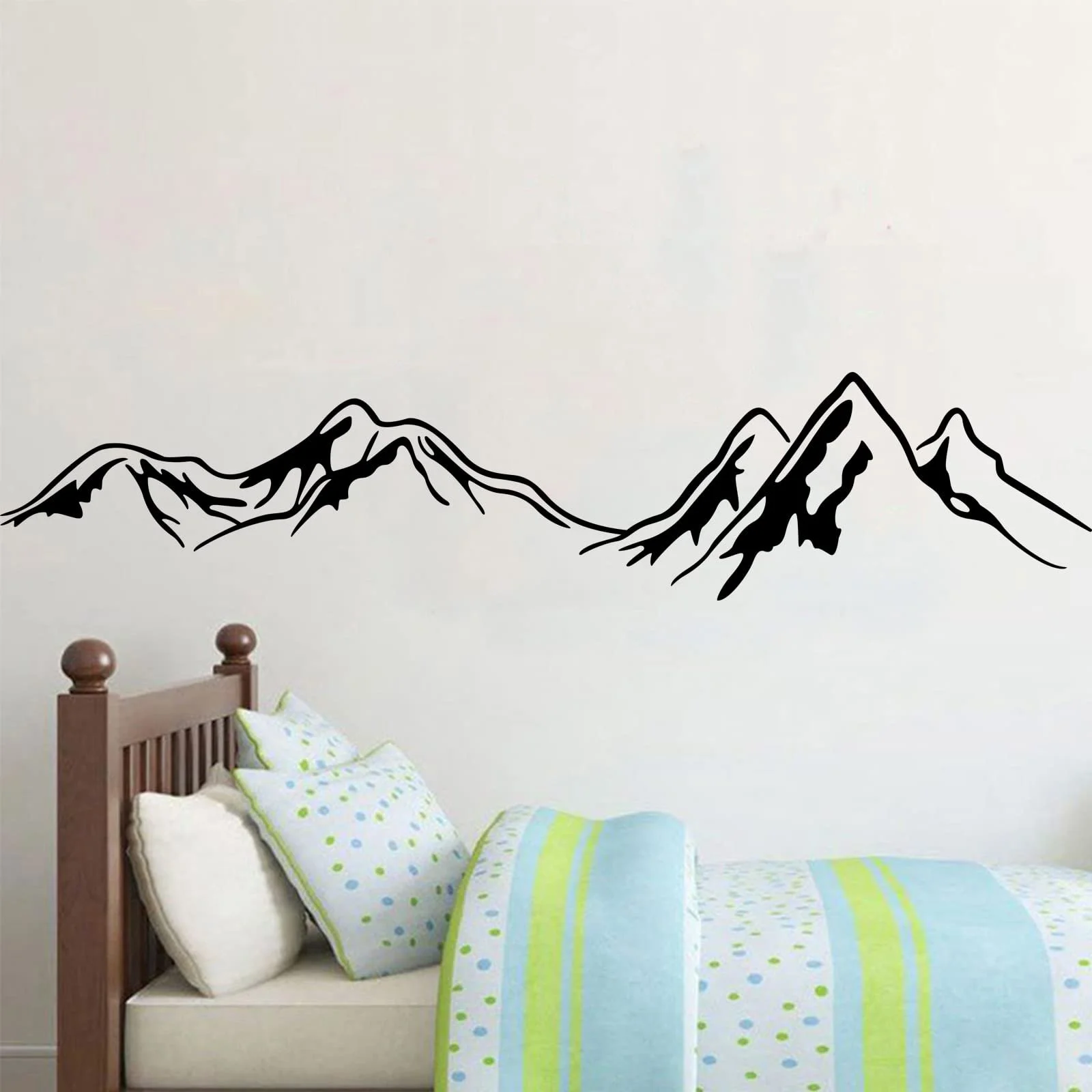 Наклейка на стіну Big Mountains Family Landscapes 112 x 25,5 см Black, фото №2
