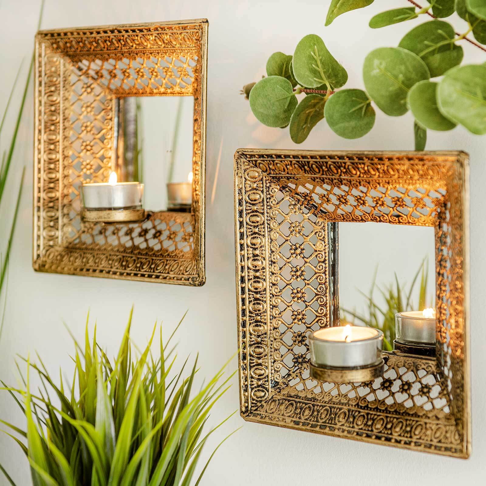 Подсвечник SIDCO Tea Light Holder 2 x настенный металлический подсвечник для чайных свечей, фото №5
