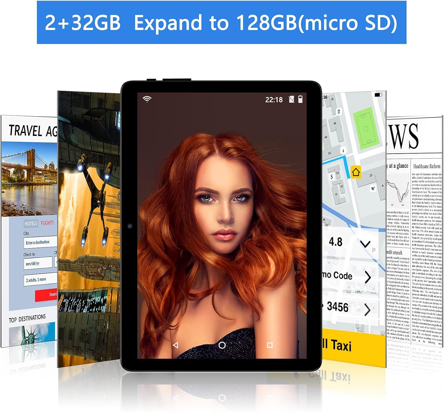 Планшет 10" Winsing WSTB10MES 2/32GB 4 ядра Android 11 6000 mAh Черный, фото №4