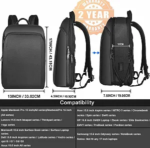 Рюкзак для ноутбука ZINZ DB01K02 15-16 дюймів Slim Expandable synthetic.ua - Фото 1