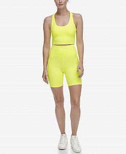 Шорты DKNY High Shine Biker для йоги, женские synthetic.ua - Фото 1