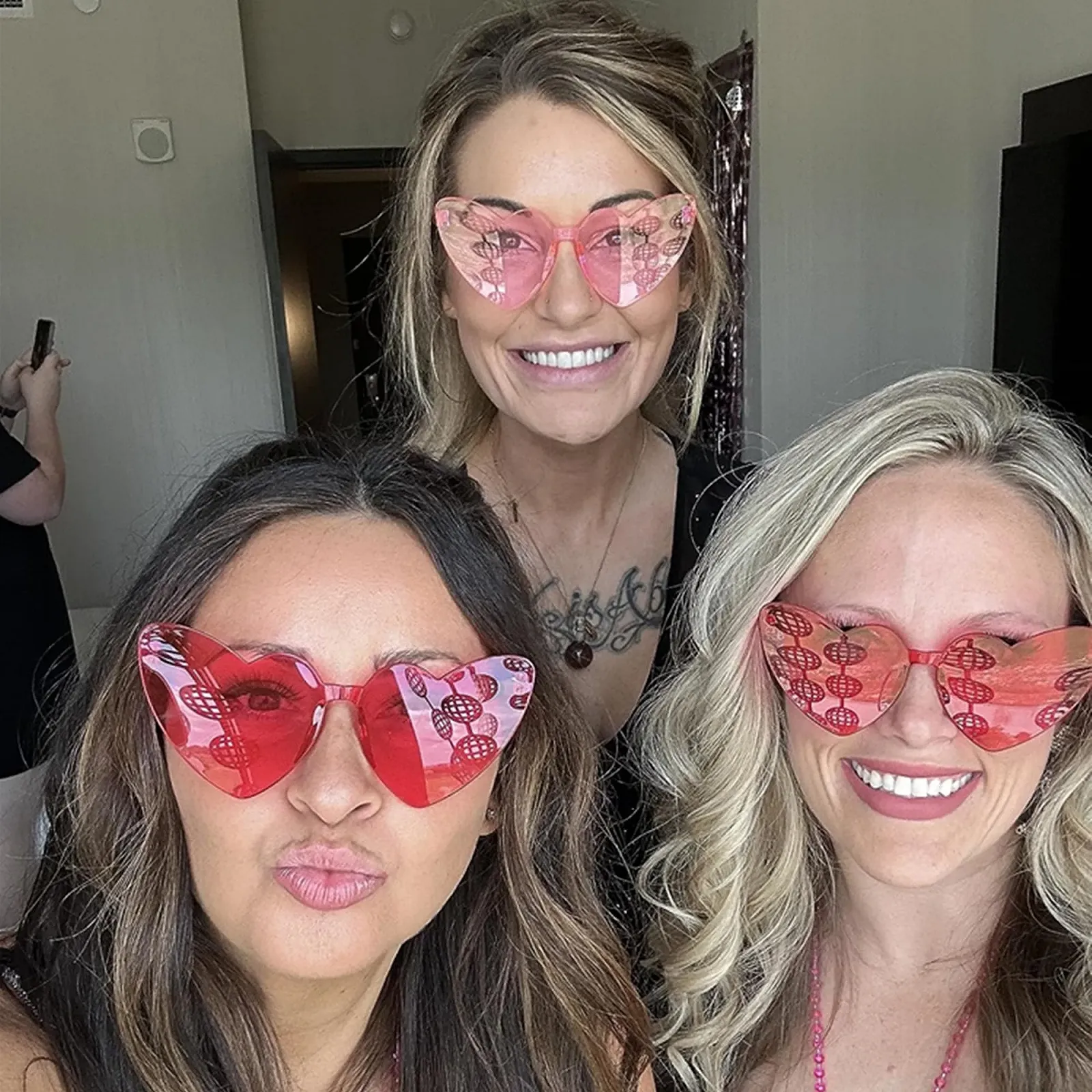 Сонцезахисні окуляри у формі серця FSMILING, 8 пар, жіночі окуляри для вечірок, фото №3