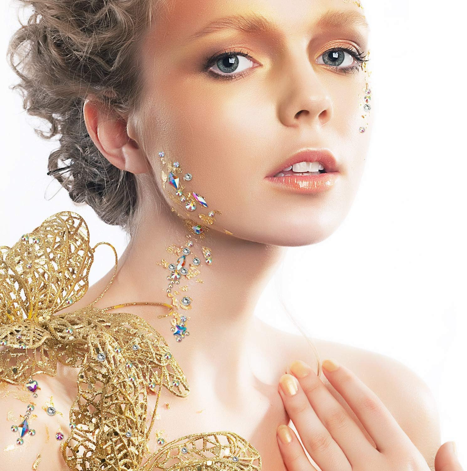 Набір для декорування нігтів стразами, блискучі діаманти перли кристали самоцвіти, фото №6