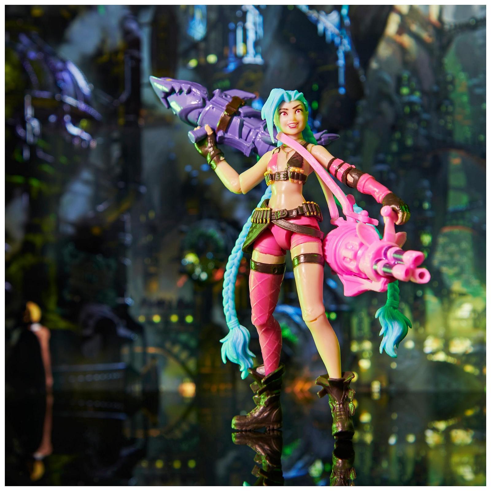 Фігурка League of Legends Jinx 10 см з 2 видами зброї (Bones & Peng-Peng) та виставковою базою, фото №6