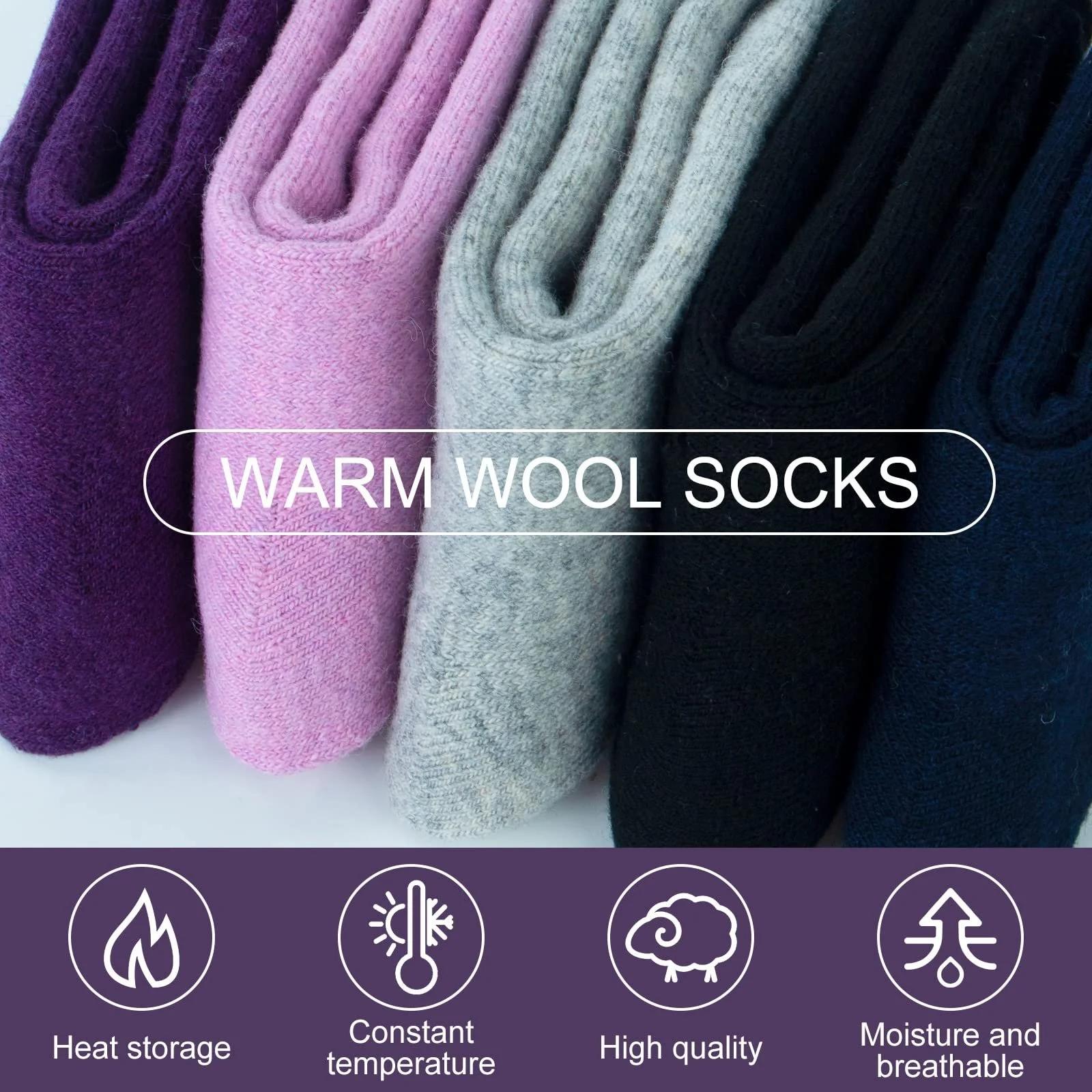 Шкарпетки Жіночі Justay Зимові Вовняні 5 пар 35-41, фото №4 Шкарпетки Жіночі Justay Зимові Вовняні 5 пар 35-41, фото №4