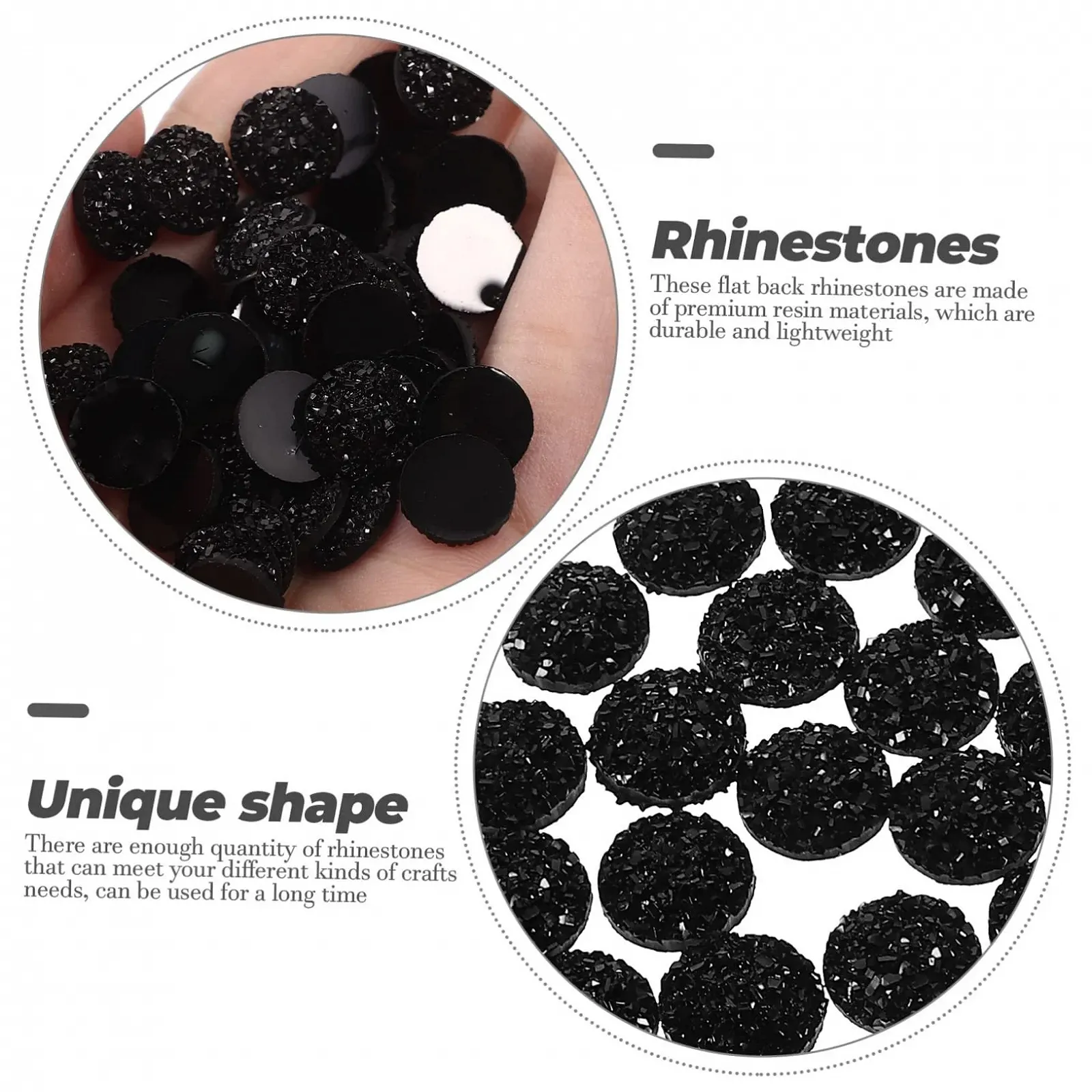 Стрази Healvian Плоска основа 500 шт. Блискучі для DIY рукоділля, прикрас та творчих проєктів для нейл-арту та декорацій, фото №7