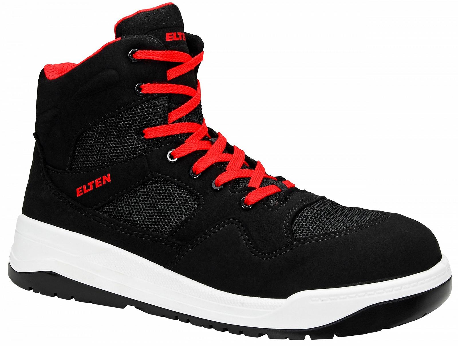 Чоловічі та  захисні кросівки ELTEN Lakers Black Mid ESD S1PS, текстиль, пластиковий підносок, легкі, спортивні, фото №1