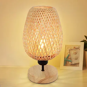 Настільна лампа Depuley Modern LED Rattan Bamboo Wood 16 x 29 см E27 - Фото 1