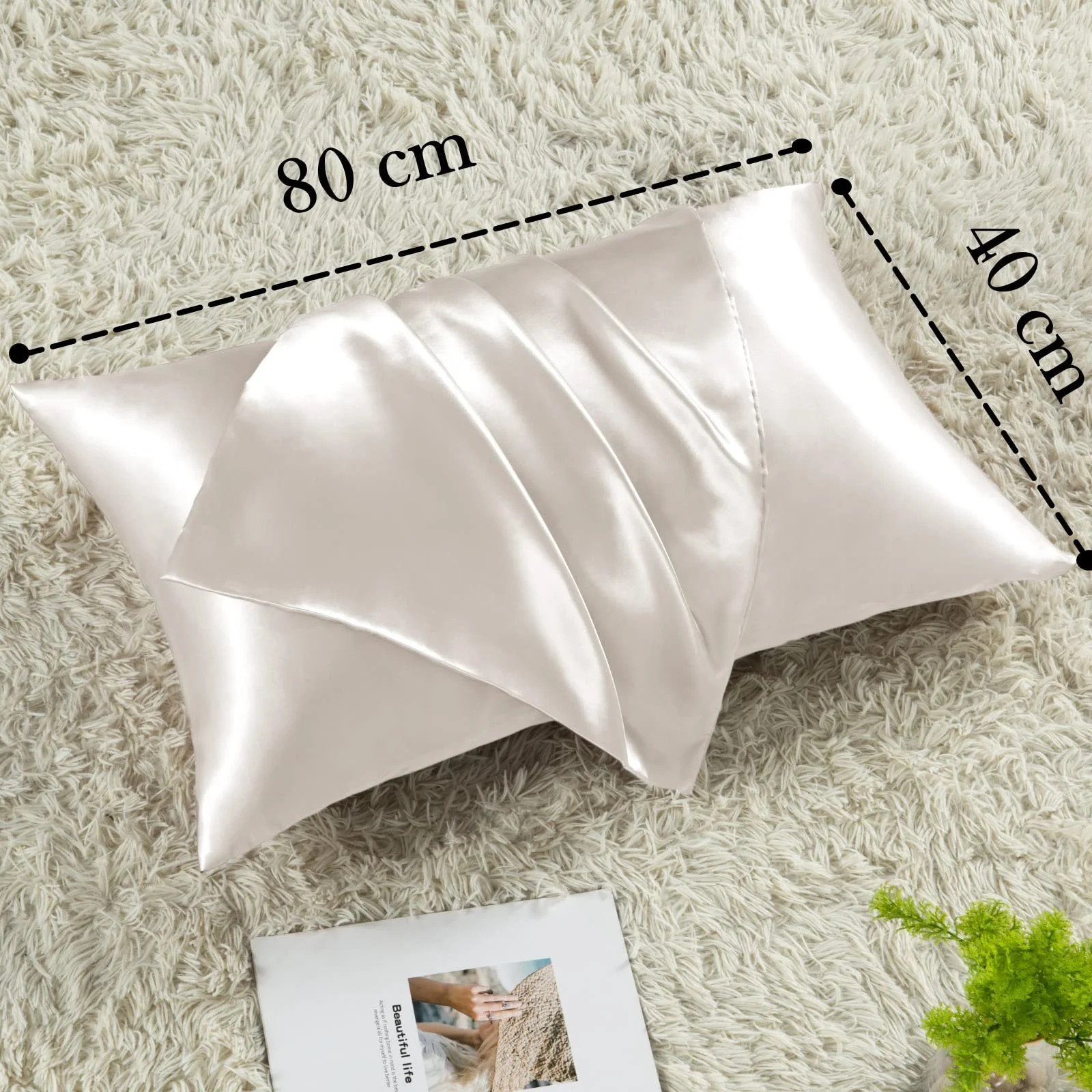 Наволочки Vielit, 2 шт, 40 x 80 см, бежевий, фото №4 Наволочки Vielit, 2 шт, 40 x 80 см, бежевий, фото №4