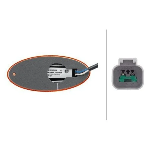 Боковой габаритный фонарь HELLA 2PS 964 295-387 для KUBOTA, левый, правый, фото №2