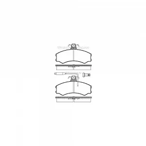 Комплект гальмівних колодок, дискові гальма TRISCAN 8110 10792 для ALFA ROMEO CITROËN FIAT - Фото 1