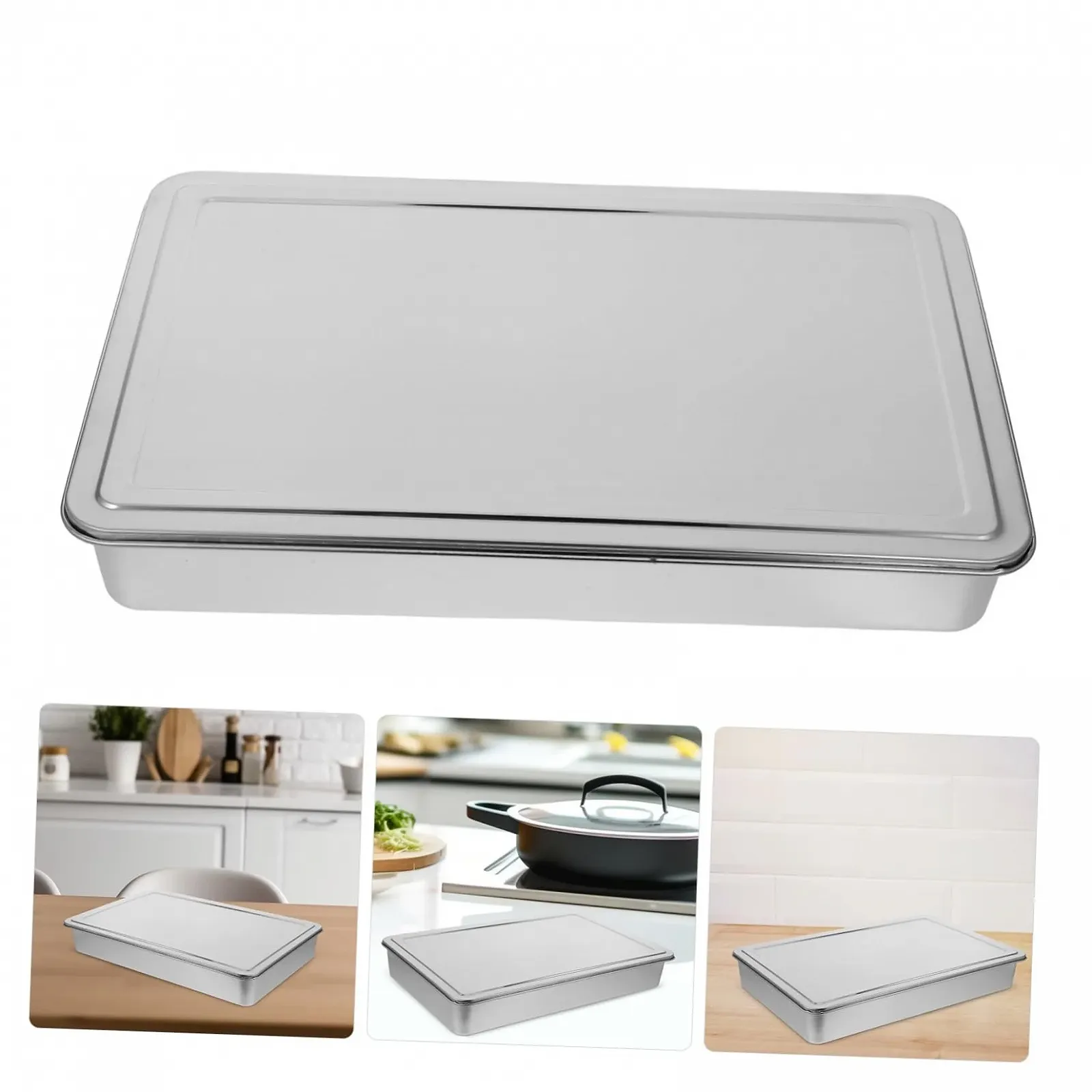 Форма для запікання прямокутна сталева з кришкою, фото №9 Форма для запікання прямокутна сталева з кришкою, фото №9