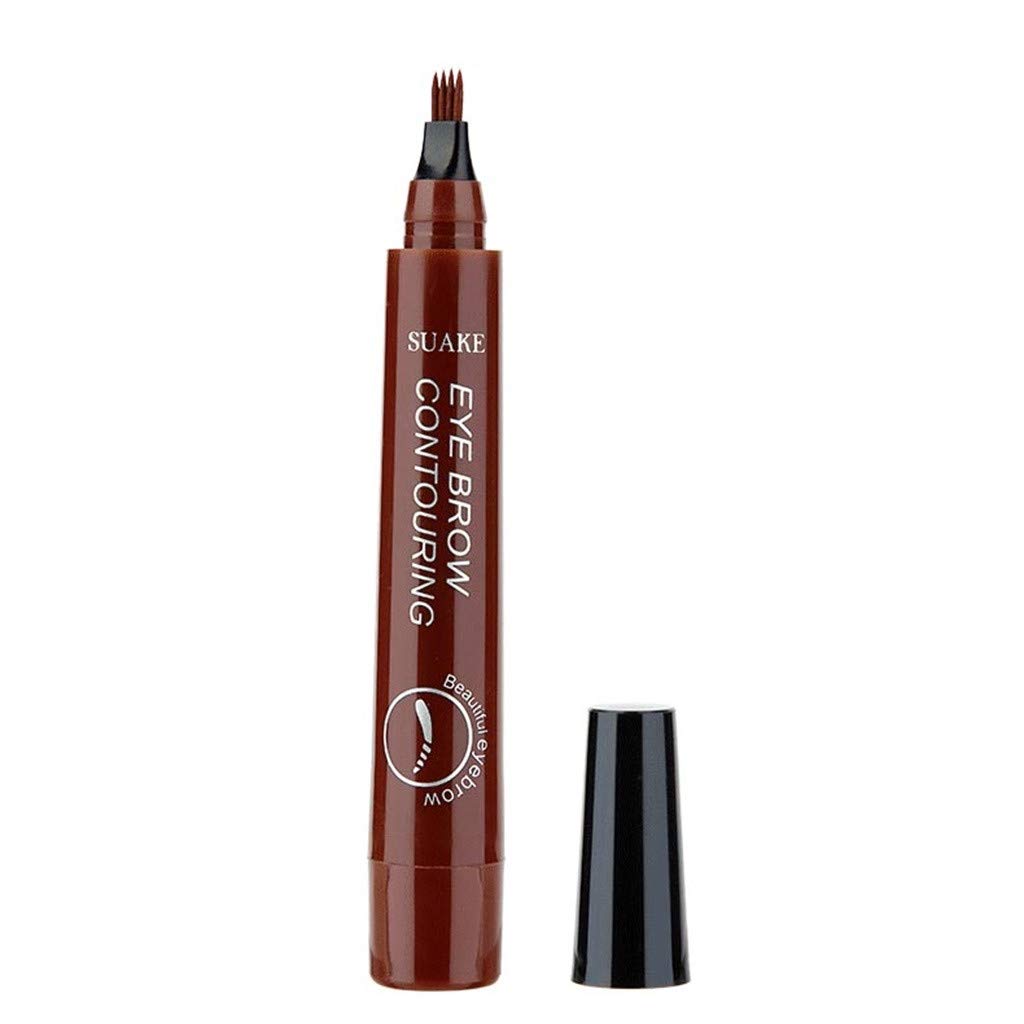 Пензлик Gabel Augenbraue Long Pen 5ml Red brown, фото №4