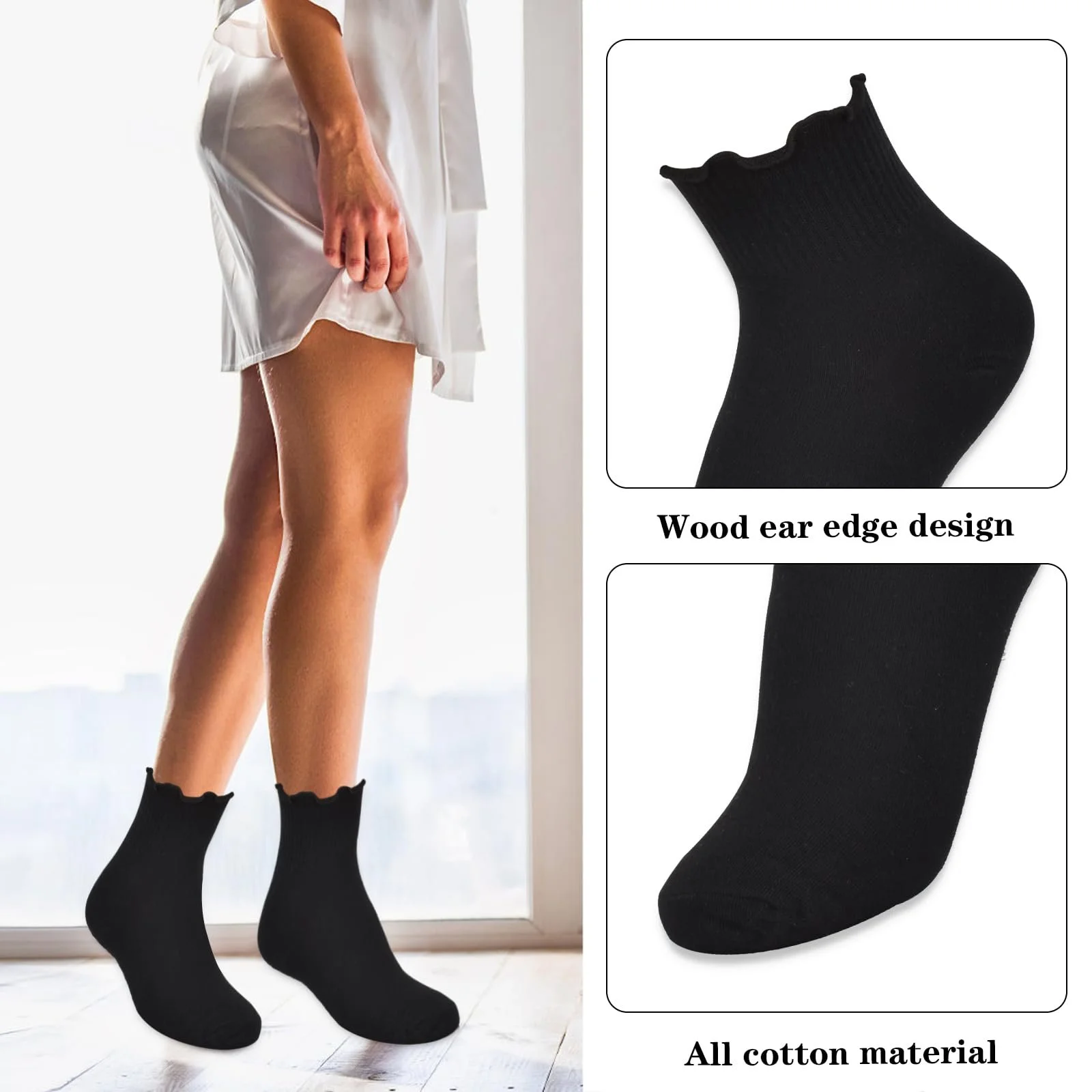 Шкарпетки з мереживом та оборками (2 пари), фото №3