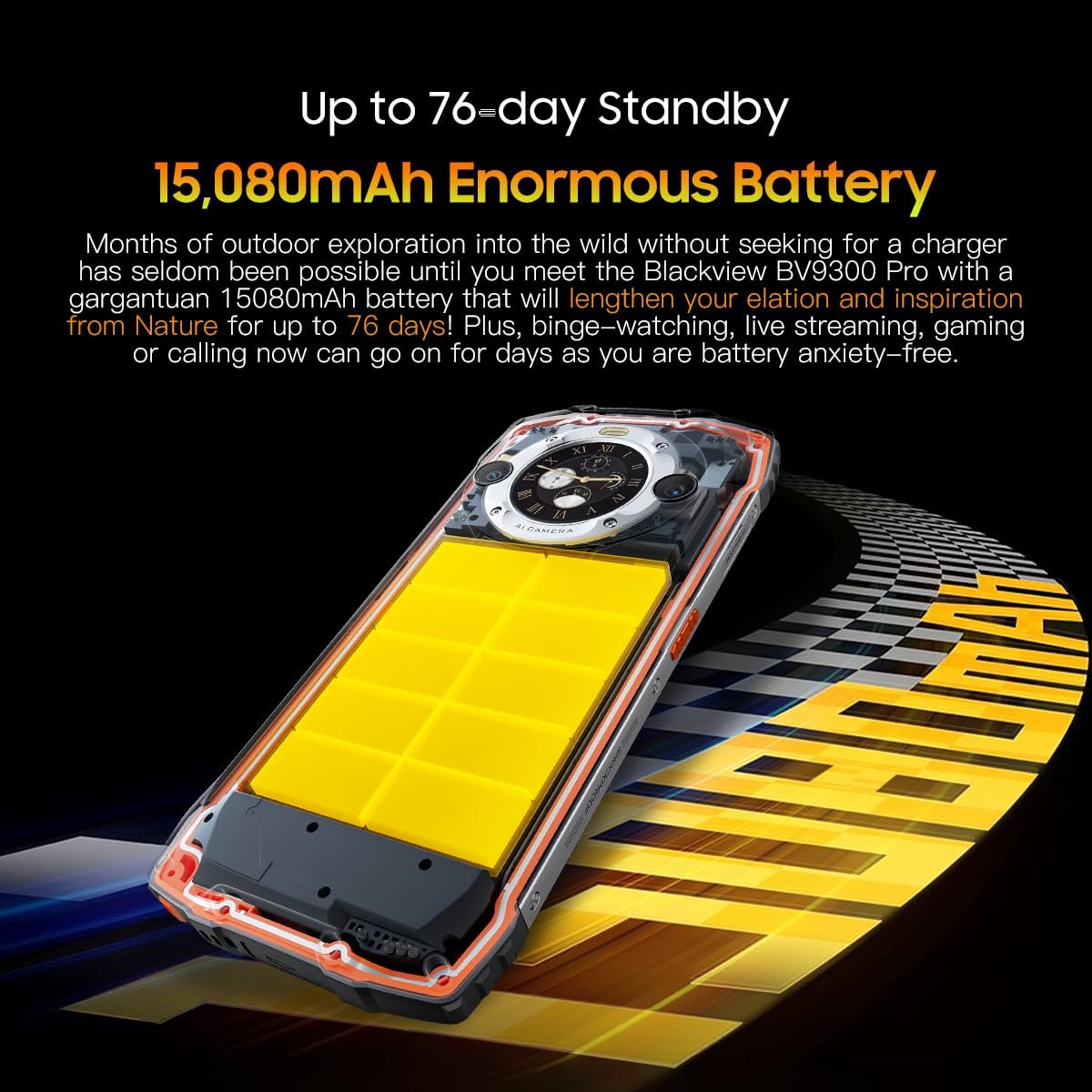 Защищенный смартфон Blackview BV9300 Pro 24/256GB 15080 мАч Black, фото №7