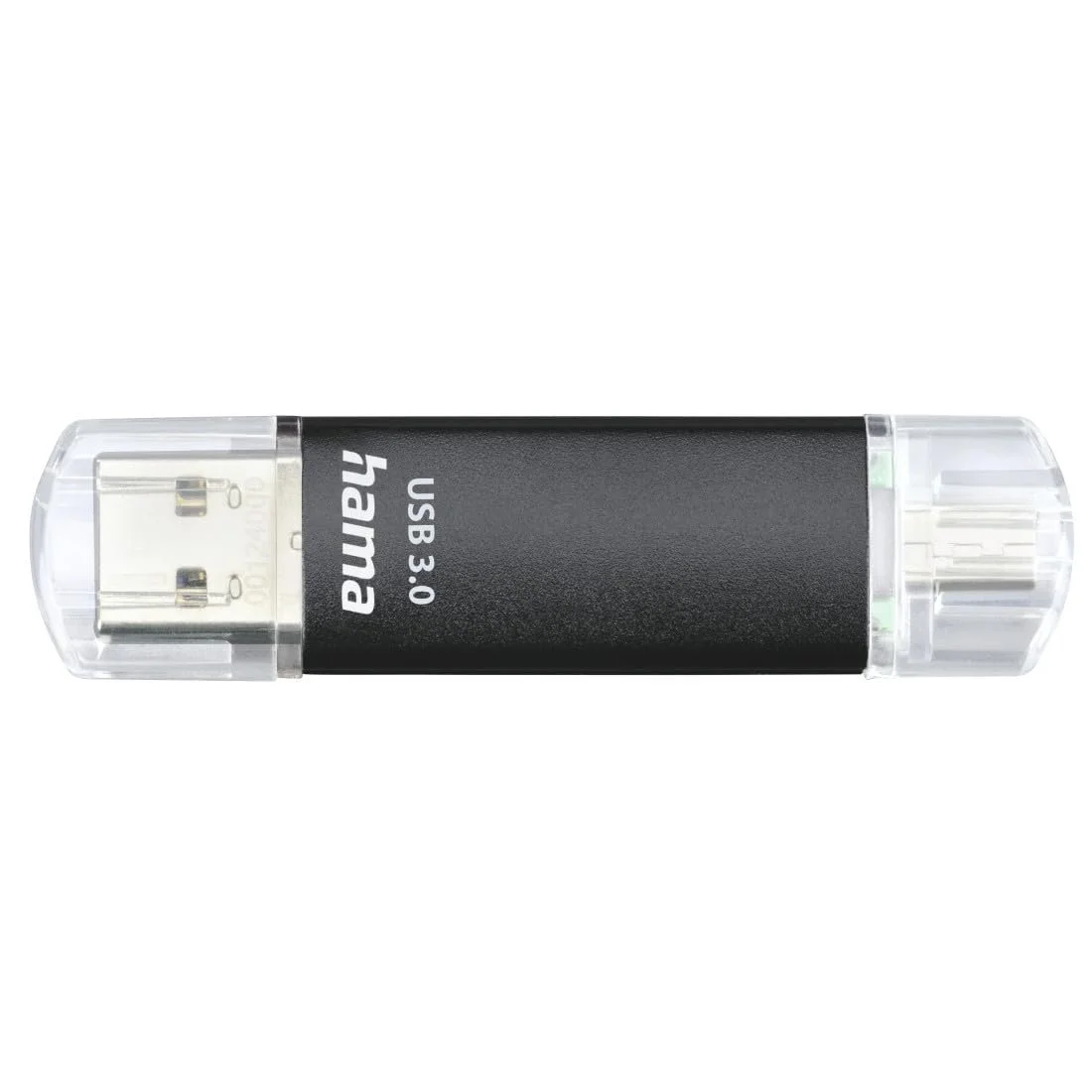USB-флеш-накопичувач Hama Laeta Twin 128 GB USB 3.0 microUSB OTG 40 MB/s Black, фото №2 USB-флеш-накопичувач Hama Laeta Twin 128 GB USB 3.0 microUSB OTG 40 MB/s Black, фото №2