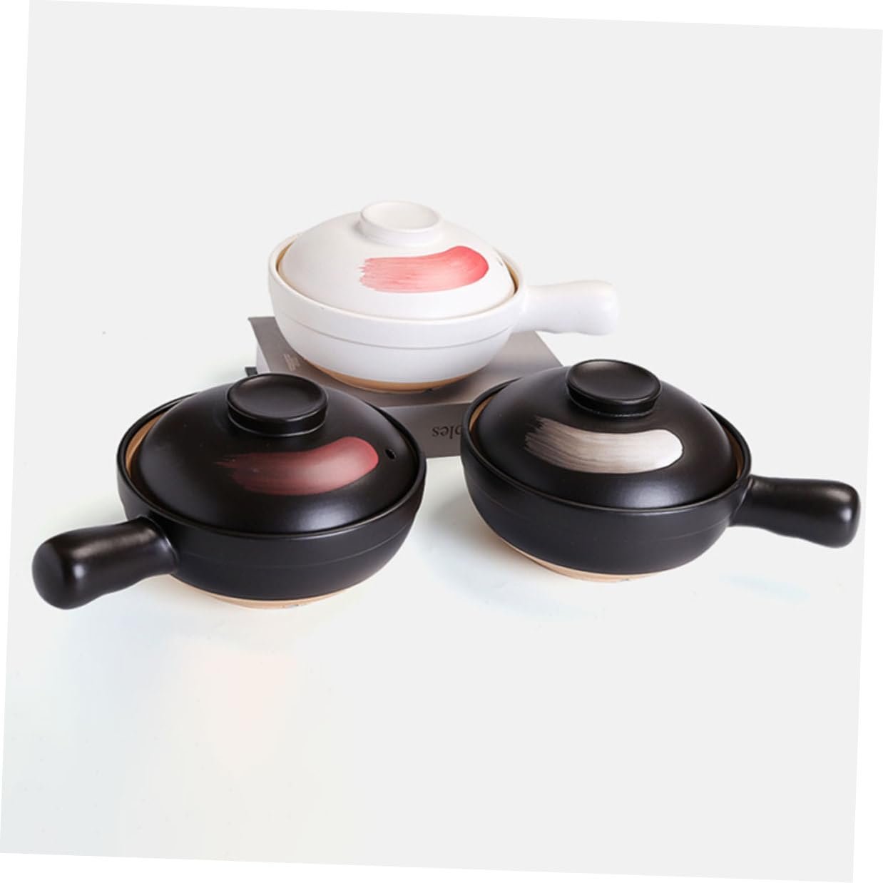 Керамическая кастрюля Традиционная для газовой плиты с нековзною основою компактная, фото №8