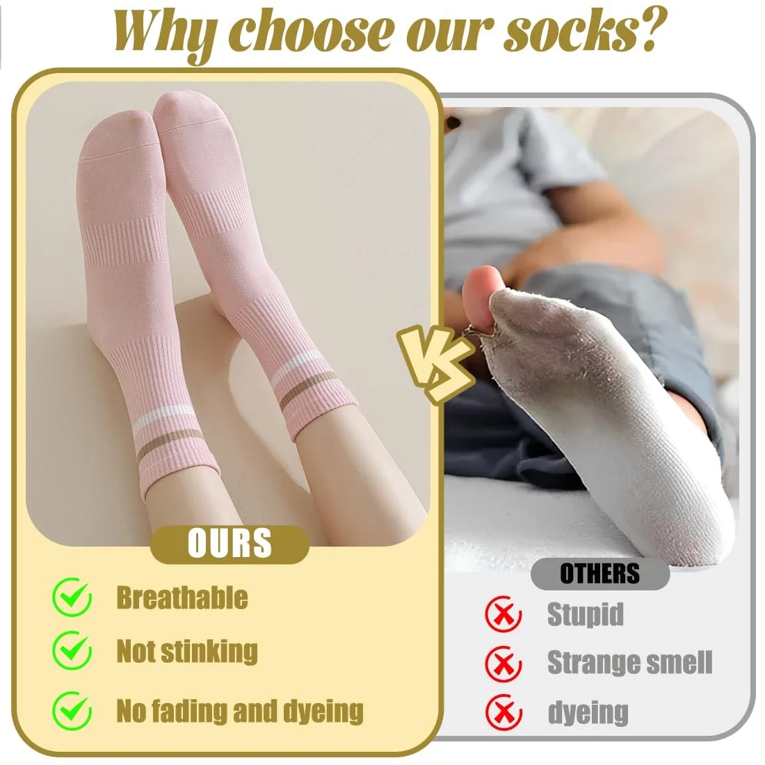 Спортивные носки Хлопок 3 пары Мужские Женские Полосатые, фото №4