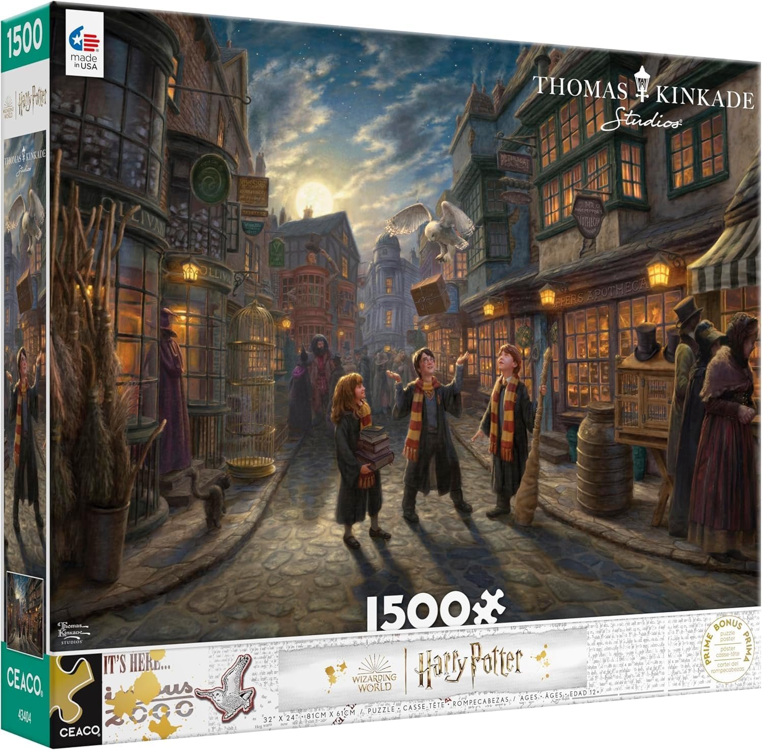 Пазл Ceaco Thomas Kinkade Harry Potter Diagon Alley 1500 деталей, фото №1 Пазл Ceaco Thomas Kinkade Harry Potter Diagon Alley 1500 деталей, фото №1