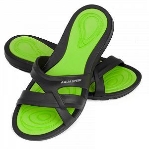 Шльопанці Aqua Speed PANAMA 6594 чорний, зелений  38 - Фото 1