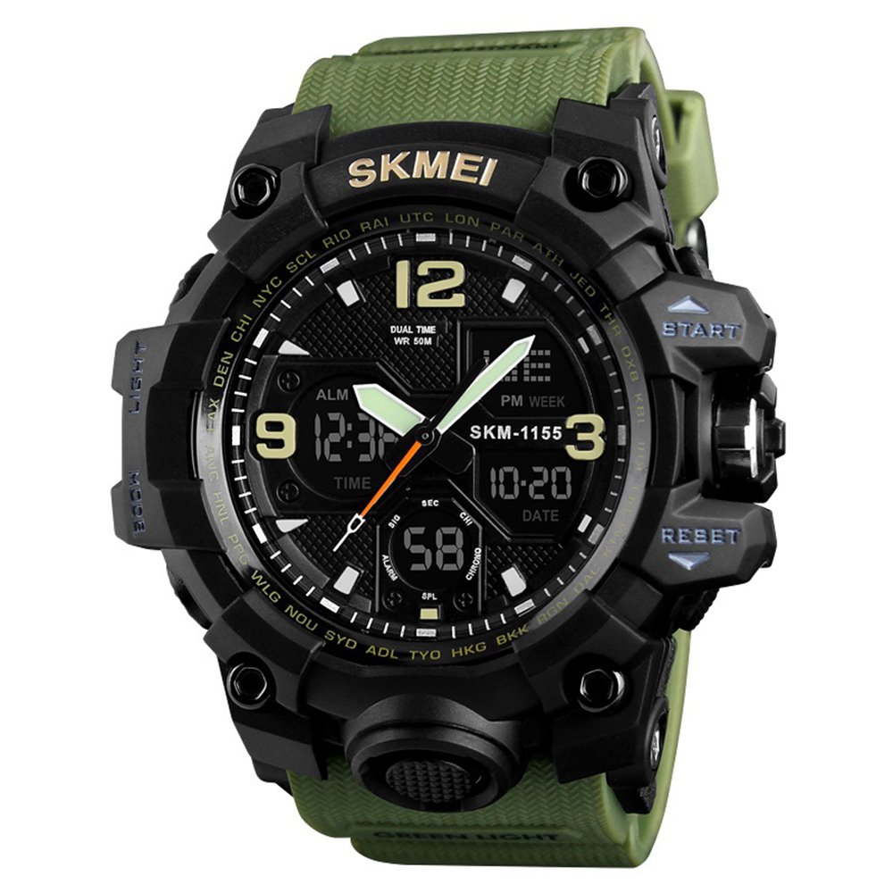 Годинник Skmei 1155 Black-Military, фото №1