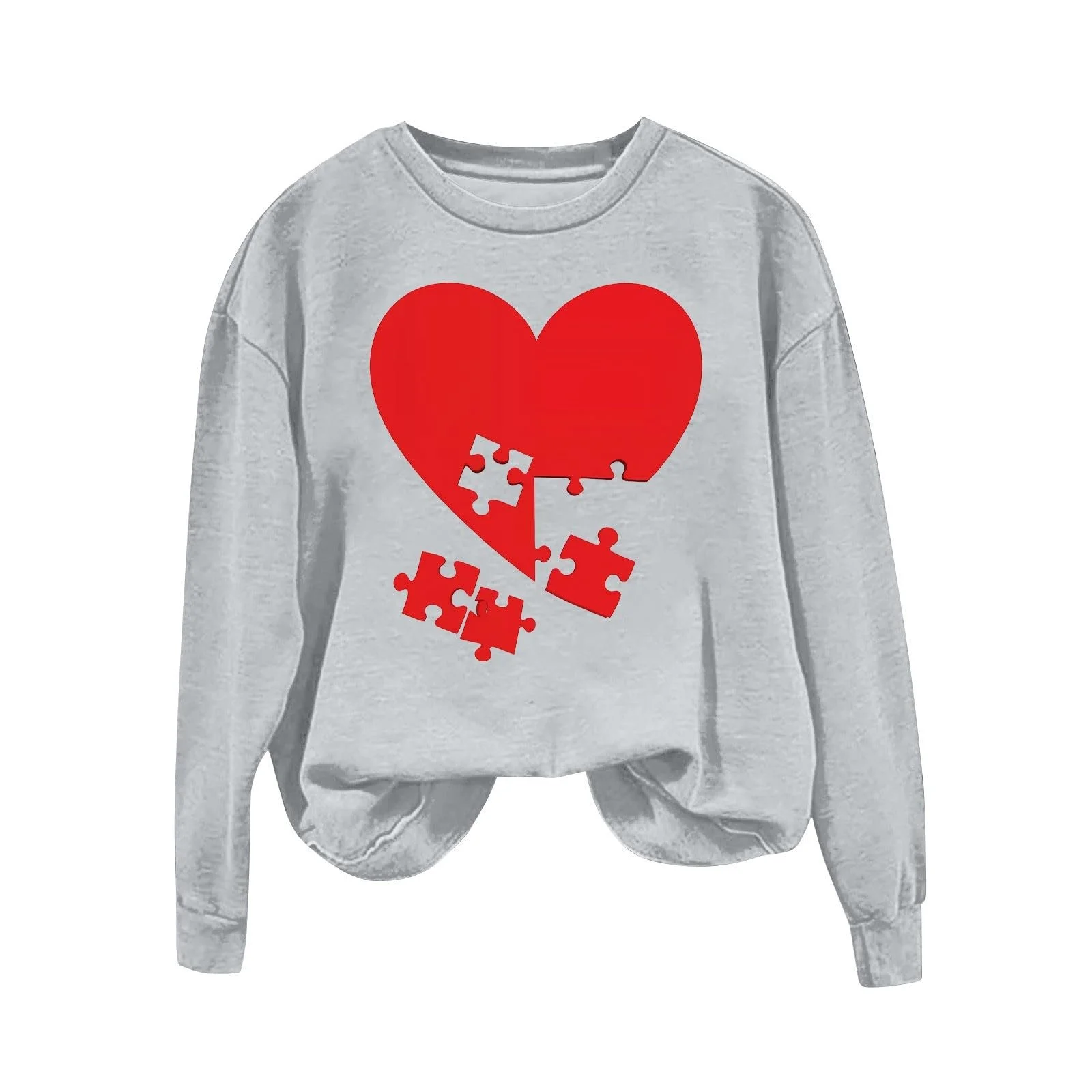 Свитшот Женский Праздничный Пуловер Мягкий Осень Зима Повседневный С принтом Длинный Рукав Круглый вырез Oversize С молнией 2025, фото №4