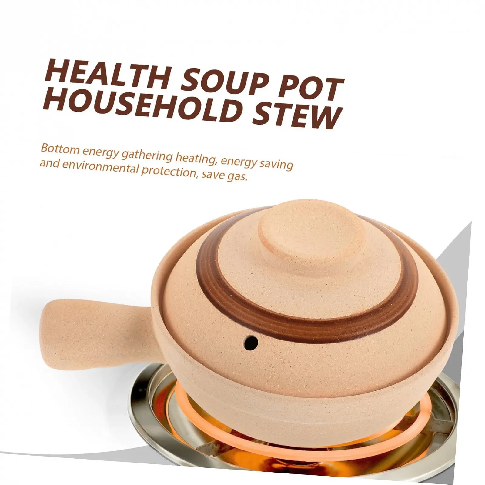 Ківш керамічний з кришкою стійкий до подряпин термостійкий енергоощадний, фото №7