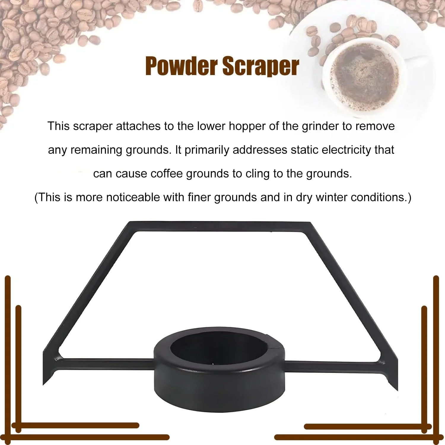 Кавомолка ручна з обертовою ручкою,  низькотемпературна конічна , регульований ступінь помелу, 83 мм для еспресо, фільтр-кави, френч-пресу, Cold, фото №5