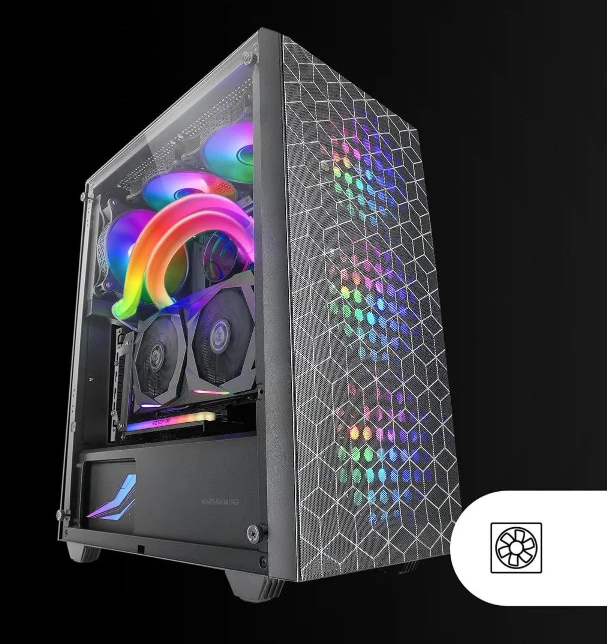 Корпус для ПК Mars Gaming MC-MAG FRGB Black, фото №4