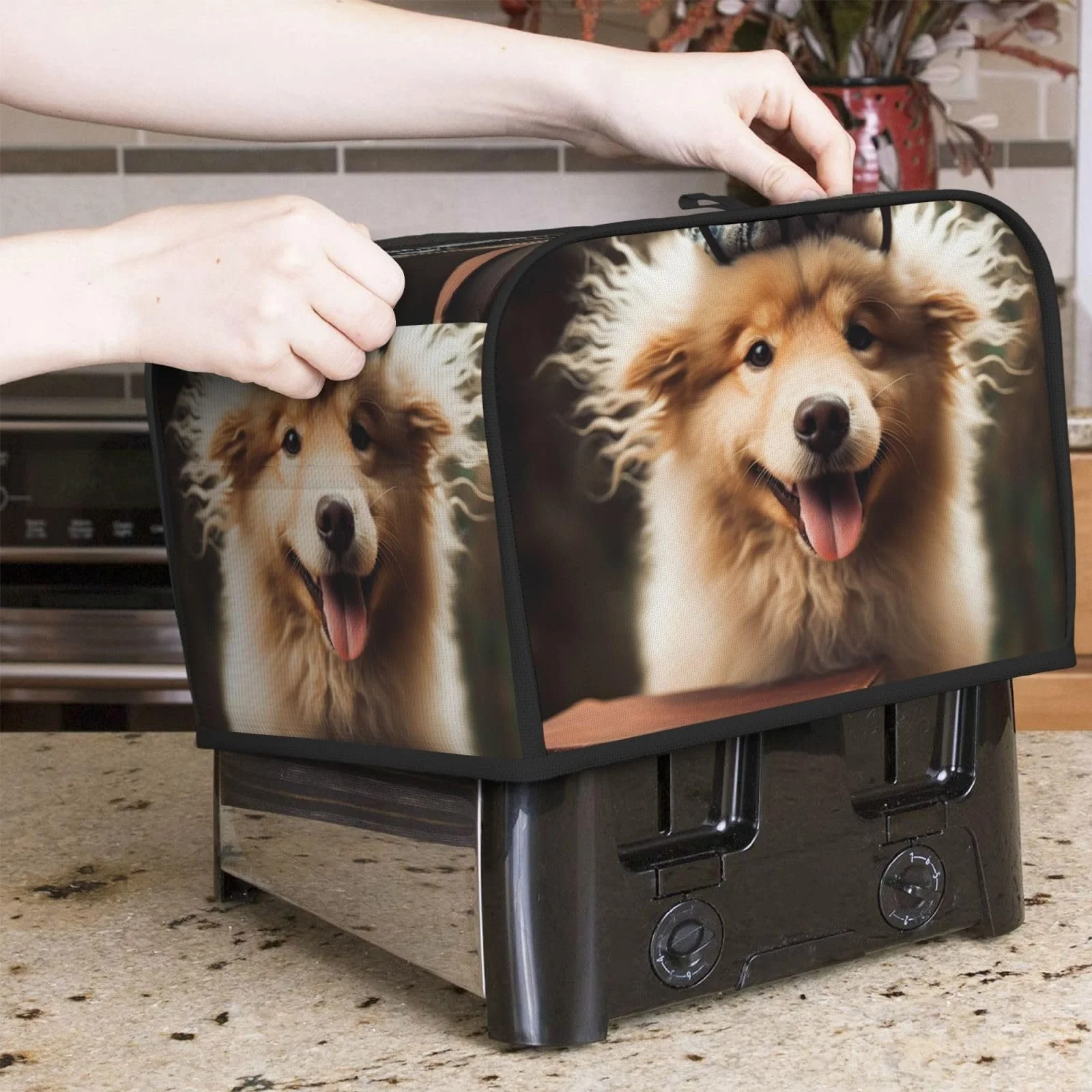 Чохол для тостера на 4 скибки з двома кишенями, фото №5 Чохол для тостера на 4 скибки з двома кишенями, фото №5