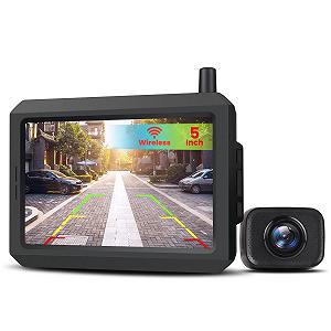 Камера заднего вида AUTO-VOX Беспроводная цифровая W7 5 дюймов LCD, со встроенным беспроводным передатчиком, беспроводная помощь при парковке, водонепроницаемая IP68 Ночное видение - Фото 1