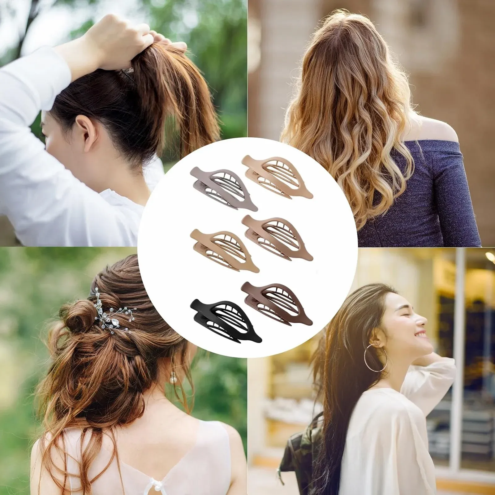 Заколка для волос Interbids в винтажном стиле, светлая, легкая, 6 шт, фото №4