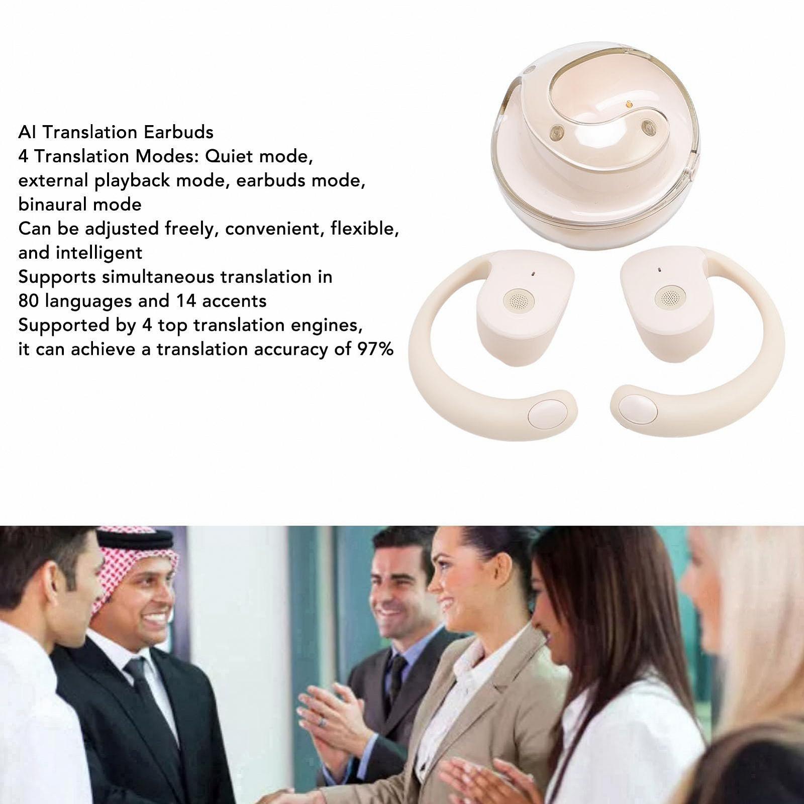 Наушники-переводчики AI, Поддержка 80 языков 14 акцентов, фото №3 Наушники-переводчики AI, Поддержка 80 языков 14 акцентов, фото №3