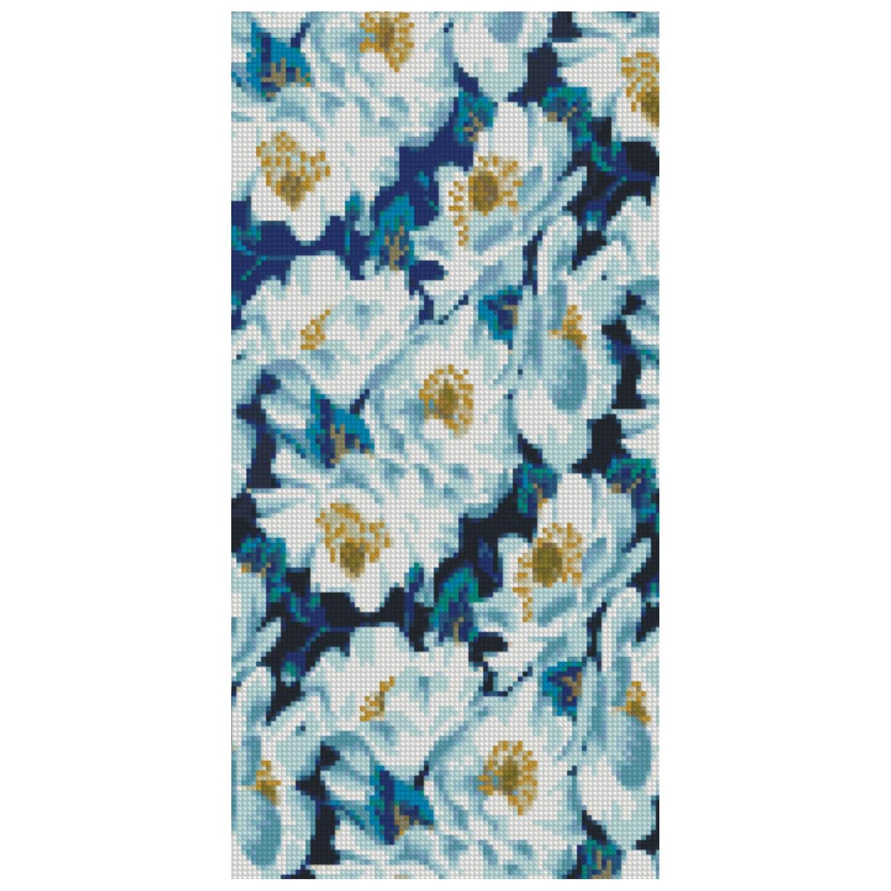 Алмазная мозаика Strateg ПРЕМИУМ Белые цветы 2 50х25 см BA-0015, фото №1 Алмазная мозаика Strateg ПРЕМИУМ Белые цветы 2 50х25 см BA-0015, фото №1