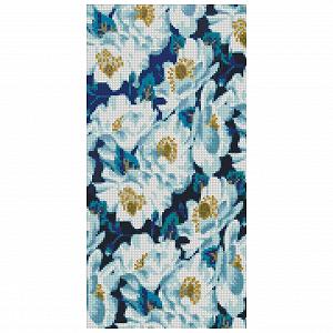 Алмазная мозаика Strateg ПРЕМИУМ Белые цветы 2 50х25 см BA-0015 - Фото 1