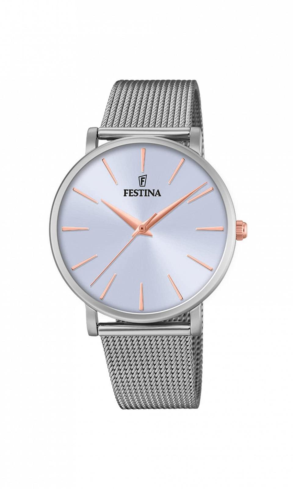 Женские аналоговые часы Festina F20475/3, кварцевые, с браслетом из нержавеющей стали, синий, браслет, фото №1 Женские аналоговые часы Festina F20475/3, кварцевые, с браслетом из нержавеющей стали, синий, браслет, фото №1