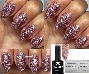 Гель-лак Bluesky Pink Glitter Multicolor Holographic S17N Martini Kiss, 10 мл synthetic.ua - Фото 1