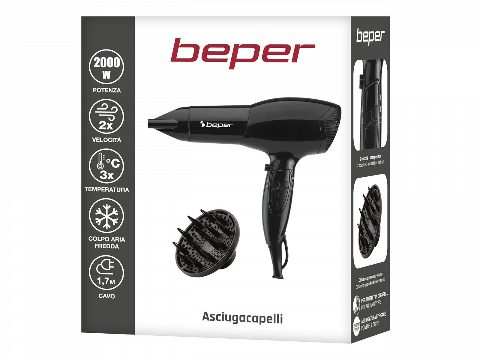 Фен Beper 2000 Вт, черный, фото №8