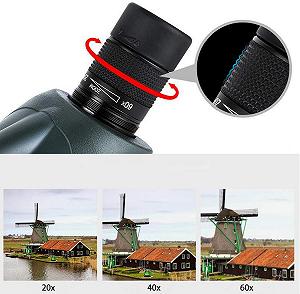 Монокулярна телескоп Bird Watching 20-60x60 Zoom HD Велика лінза FMC ВАK4 Призма Водонепроникний Телескоп з великим штативом synthetic.ua - Фото 1