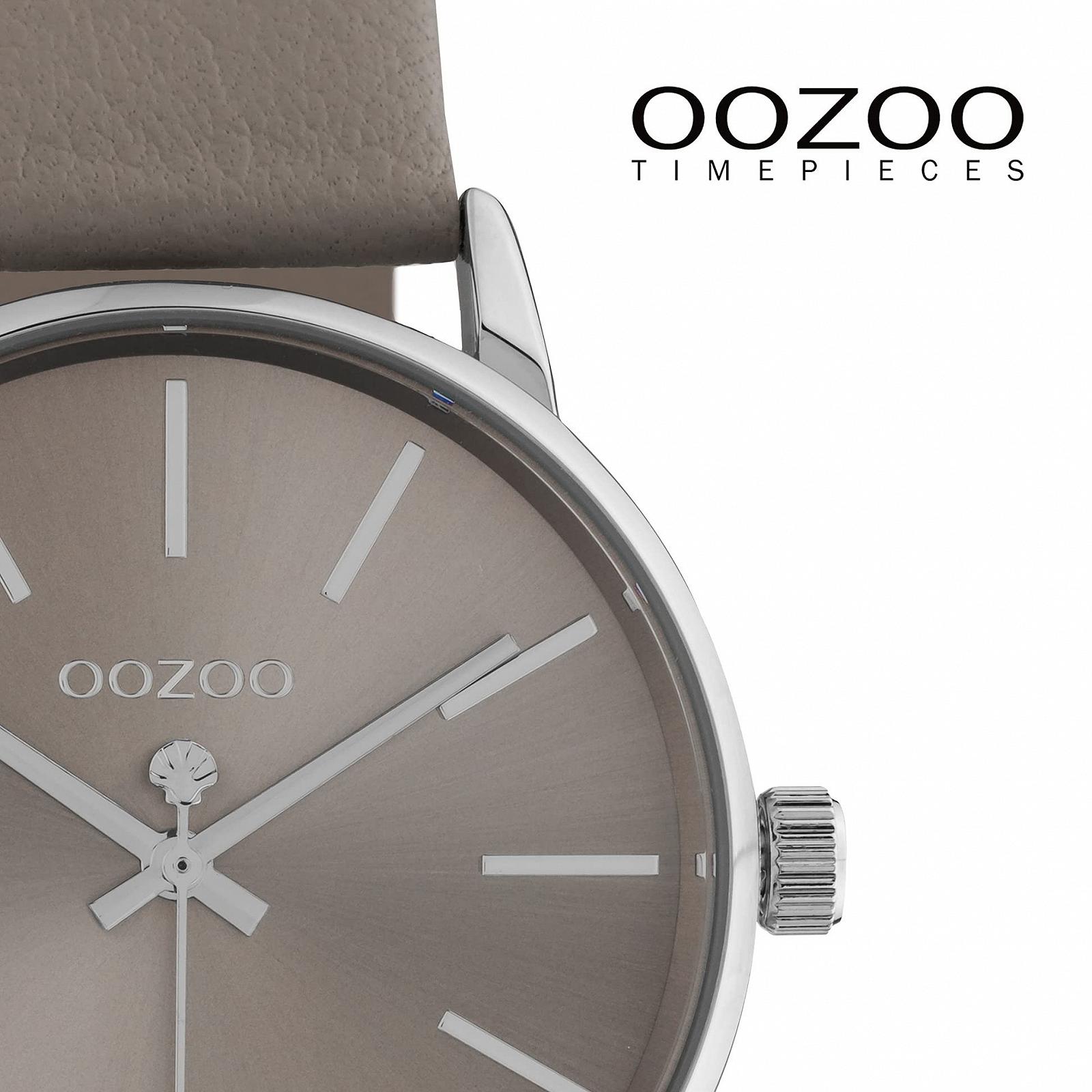 Женские часы Oozoo Timepieces, кожаный ремешок 18 мм, аналоговые, круглые, фото №3