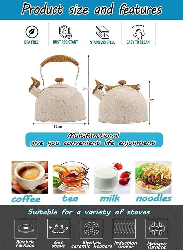 Чайник з свистком, Нержавіюча сталь, Чайник з чавуну, фото №3 Чайник з свистком, Нержавіюча сталь, Чайник з чавуну, фото №3