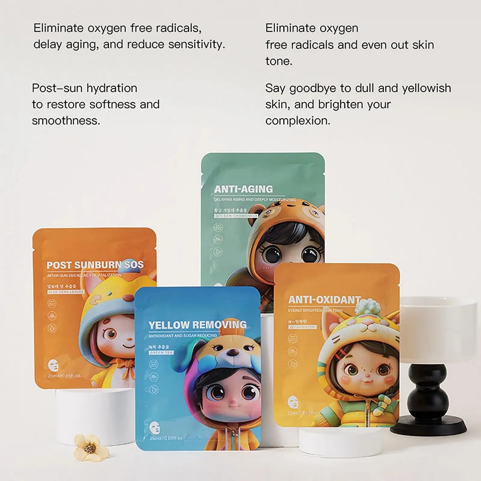 Тканевая маска ARCHIDATE 7 шт. Увлажняющая маска для лица, фото №3