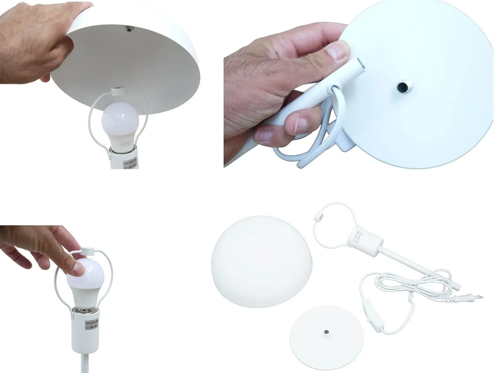 Настільна лампа Dapo Arno Металева Біла, фото №8