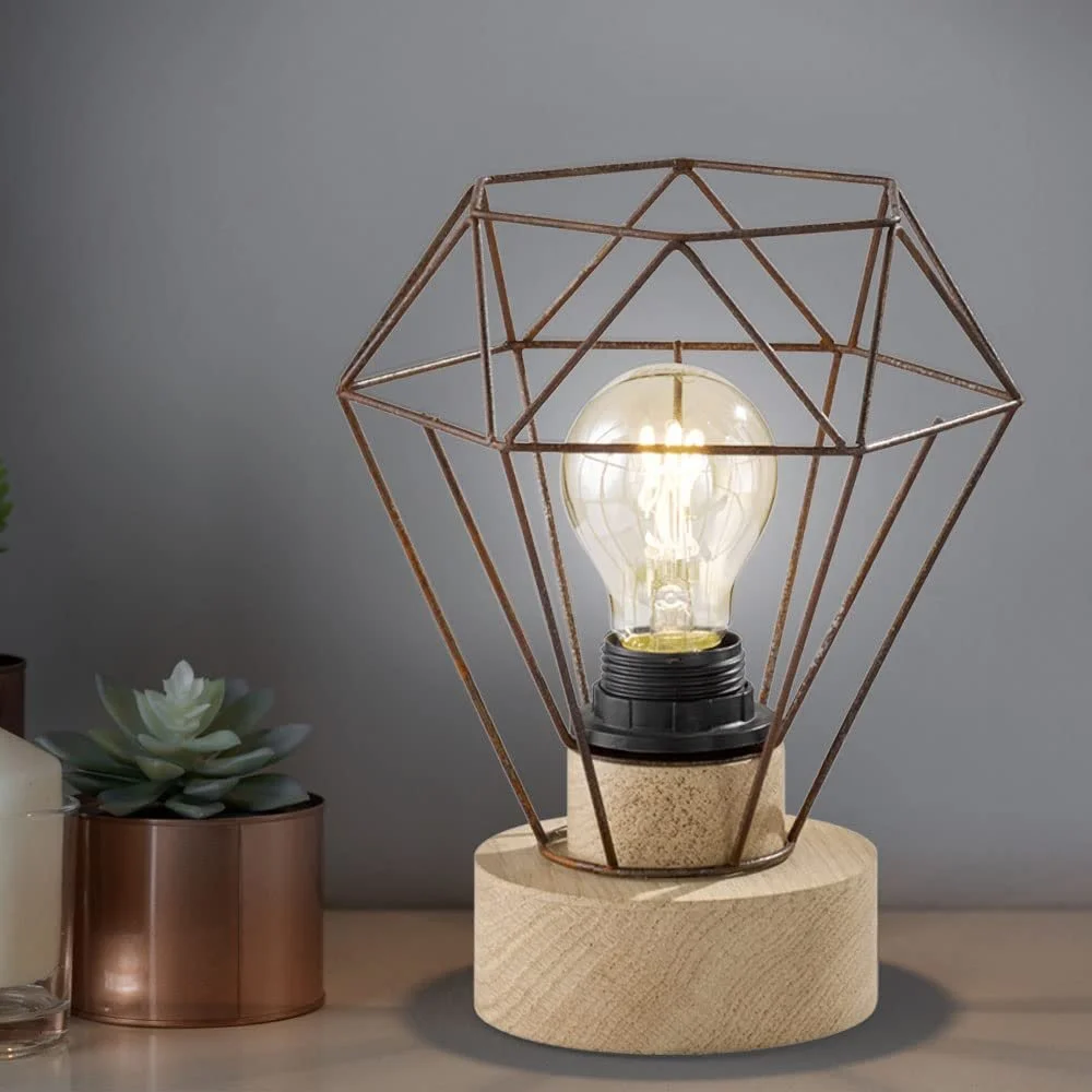 Настільна лампа etc-shop Wood E27 RGB LED 9 W 806 Lm 19x22.5 см, фото №9