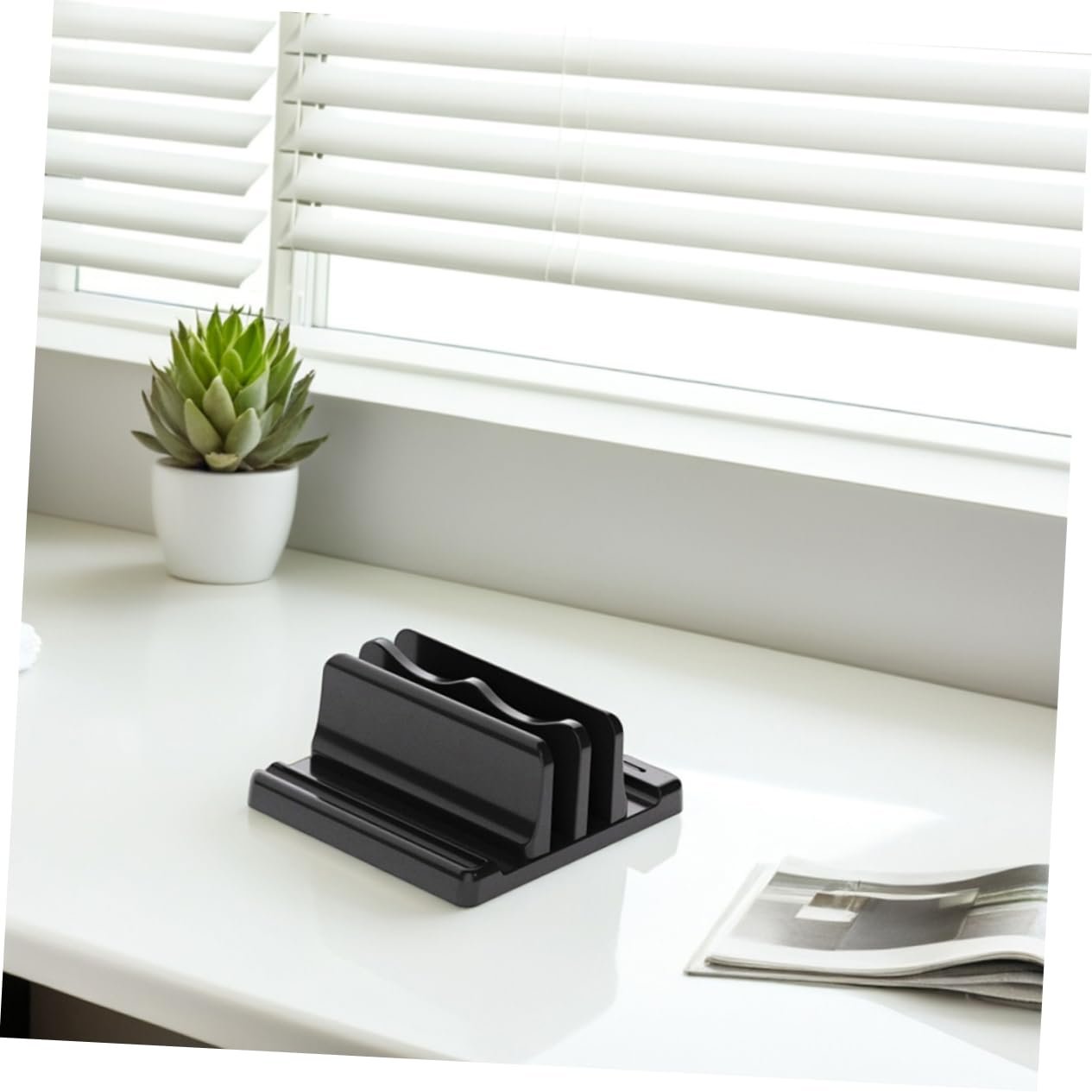 Вертикальная подставка для ноутбука Hemobllo Регулируемая подставка для планшета для стола, экономящая место. Эргономичная многофункциональная подставка для ноутбука для офиса и дома, фото №6