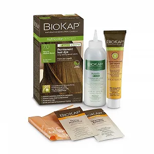 Фарба для волосся BioKap Natural Medium Blonde 7.0 Rapid, 135 мл - Діє всього за 10 хвилин, перманентна, веганська та натуральна формула - Фото 1