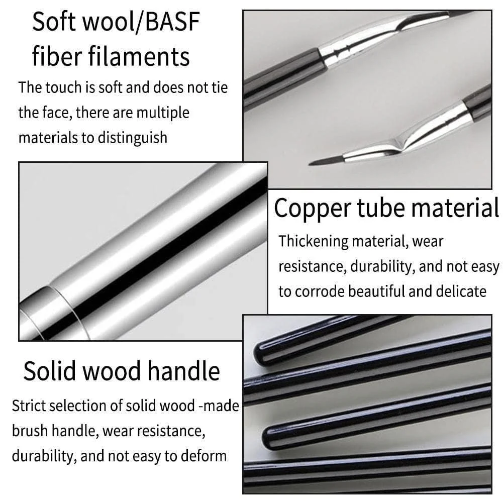 Кисти для подводки глаз с длинной ручкой, фото №6